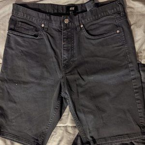 H & M Flat Front Shorts Black